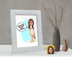 Kişiye Özel Kız Çocuk Kolay Yetişmiyor Karikatürlü Dekoratif Çerçeve-1