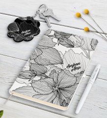 Kişiye Özel İsimli Beyaz Defter Kalem Ve Anahtarlık Hediye Seti-17
