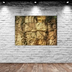 BK Home Alçak Kabartma Tasarımlı Kanvas Tablo 50x70cm-1