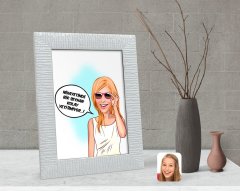 Kişiye Özel Kadın Kolay Yetişmiyor Karikatürlü Dekoratif Çerçeve-4
