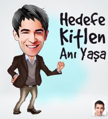 Kişiye Özel Erkek Hedefe Kitlen Anı Yaşa Tasarımlı Dijital Karikatür-1