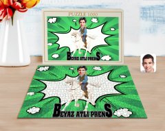 Kişiye Özel Beyaz Atlı Prens Karikatürlü 1000 Parça Profesyonel Puzzle-3
