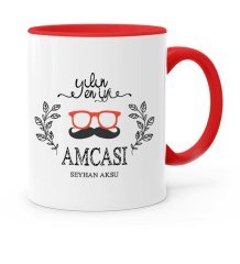 Kişiye Özel Yılın En İyi Amcası Kırmızı Kupa Bardak