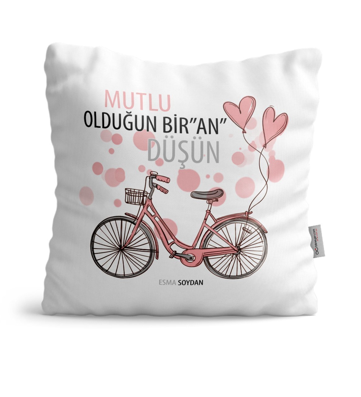 Kişiye Özel Mutlu Olduğun Biran Düşün Dekoratif Yastık
