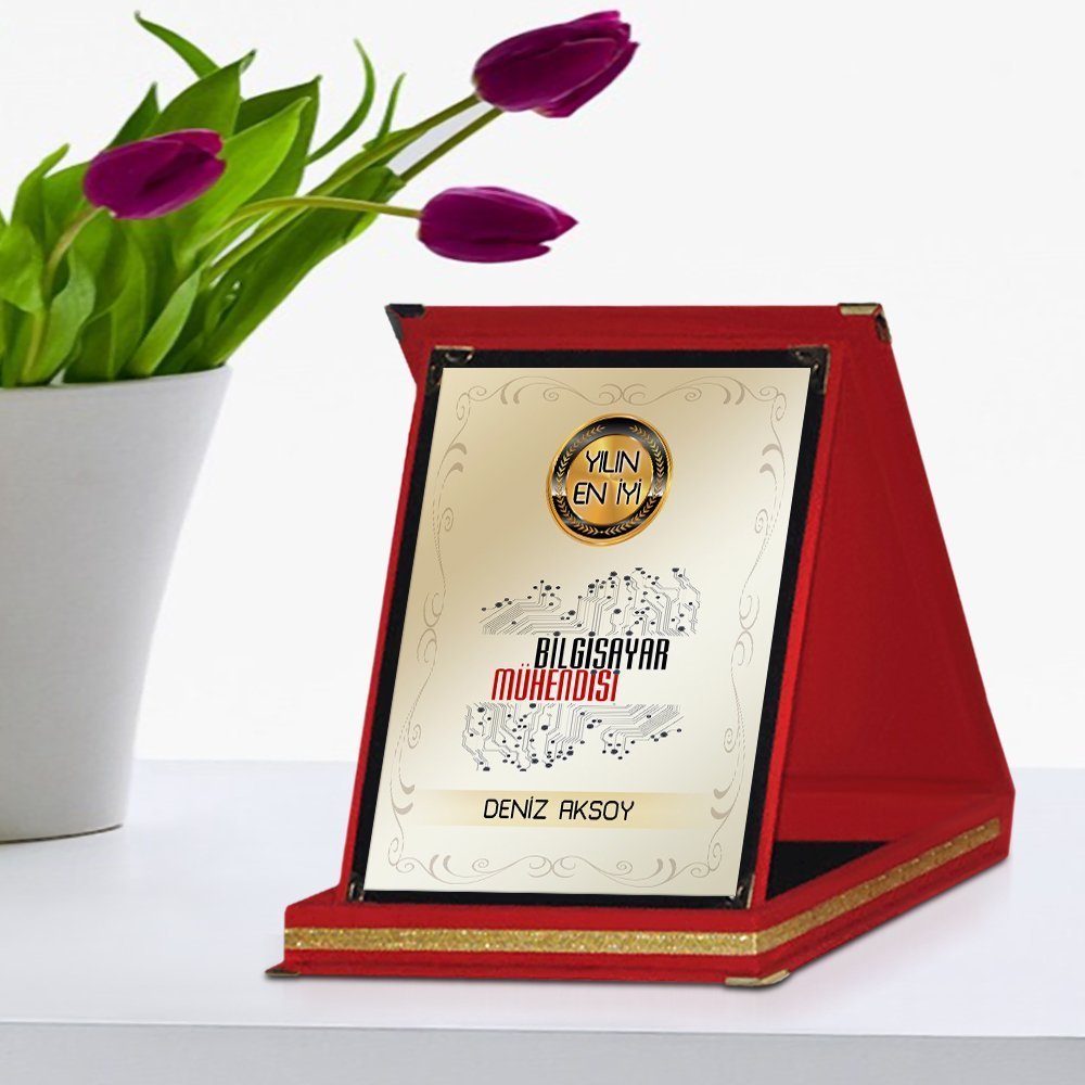 Kişiye Özel Yılın En İyi Bilgisayar Mühendisi Kırmızı Plaket Ödülü - 1