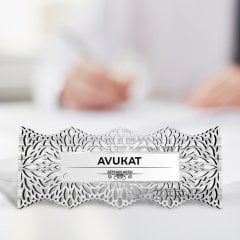 Kişiye Özel Mesleki Avukat Ahşap Masa İsimliği (Model M5)