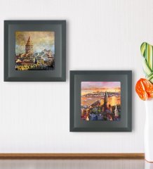 BK Gift Dini 2’li Ahşap Çerçeveli Taş Duvar Dekoru-9