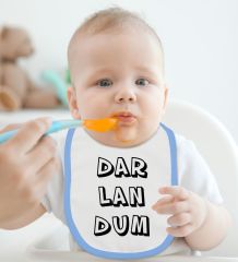 BK Kids Darlandum Tasarımlı Mavi Bebek Mama Önlüğü-2