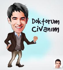 Kişiye Özel Erkek Doktorum Civanım Tasarımlı Dijital Karikatür-1
