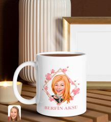 BK Gift Kişiye Özel Anneler Günü Karikatürlü Beyaz Kupa Bardak, Anneye Hediye, Anneler Günü Hediyesi-4
