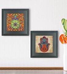 BK Gift Dini 2’li Ahşap Çerçeveli Taş Duvar Dekoru-8