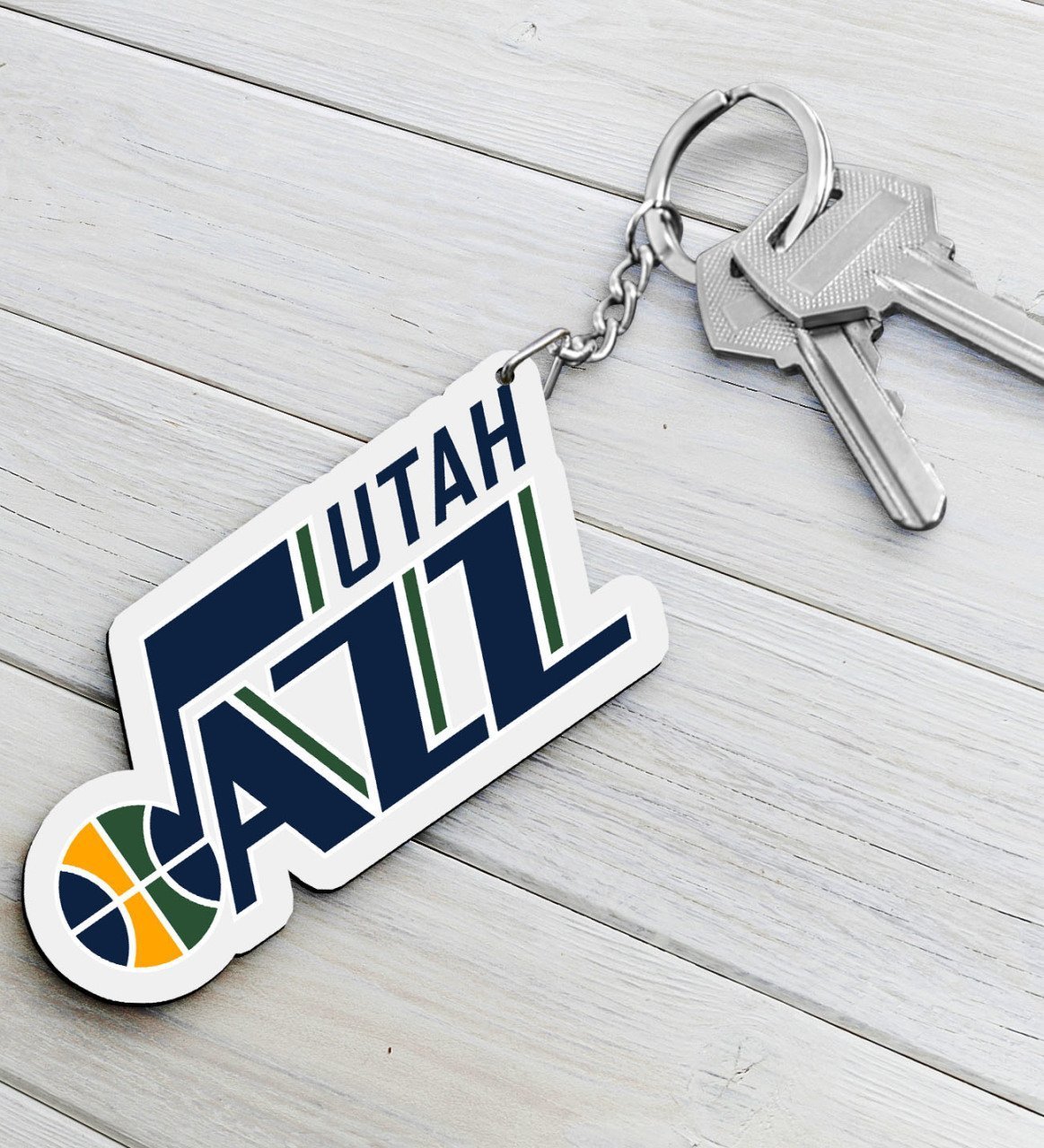 NBA Utah Jazz Ahşap Anahtarlık