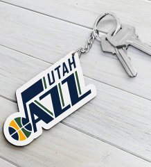 NBA Utah Jazz Ahşap Anahtarlık