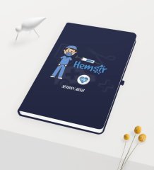 Kişiye Özel Hemşir Temalı Lacivert Defter - 1