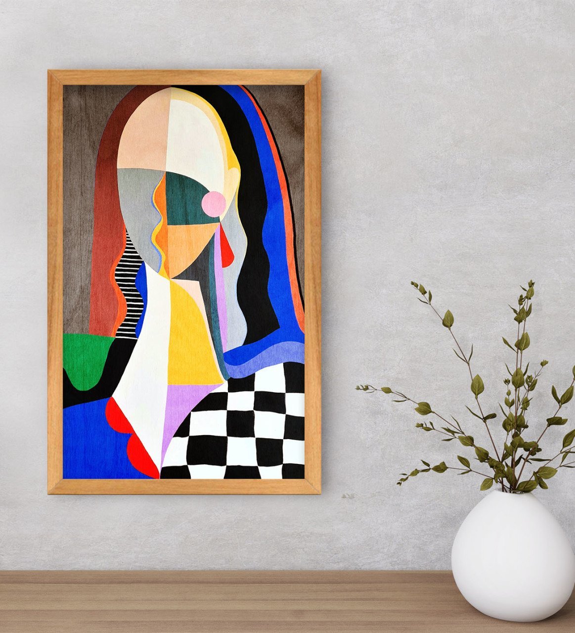 BK Home Dear Mona Dekoratif Retro Ahşap Tablo-1