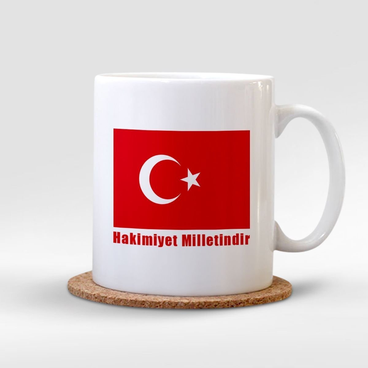 Kişiye Özel Hakimiyet Milletindir Beyaz Kupa Bardak - 001