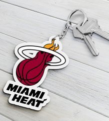 NBA Miami Heat Ahşap Anahtarlık
