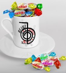 Kişiye Özel Reiki Uzmanı Türk Kahvesi Fincanı ve Haribo Şeker Hediye Seti-1