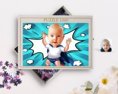 Kişiye Özel Bebek Karikatürlü 1000 Parça Profesyonel Puzzle-3