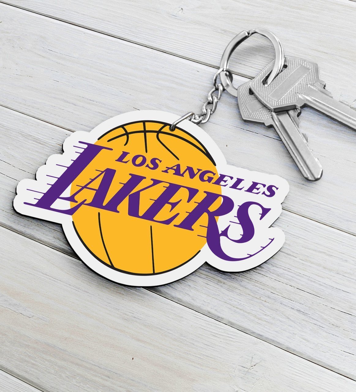 NBA Los Angeles Lakers Ahşap Anahtarlık