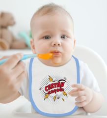 BK Kids Ceryan Kaçağı Tasarımlı Mavi Bebek Mama Önlüğü-1