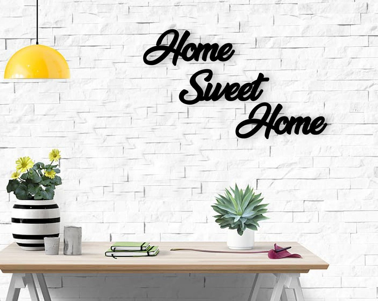 BK Home Home Sweet Home Ahşap Duvar Yazısı