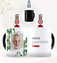 Kişiye Özel Fotoğraflı Amca Anlamı Sihirli Kupa Bardak - 1