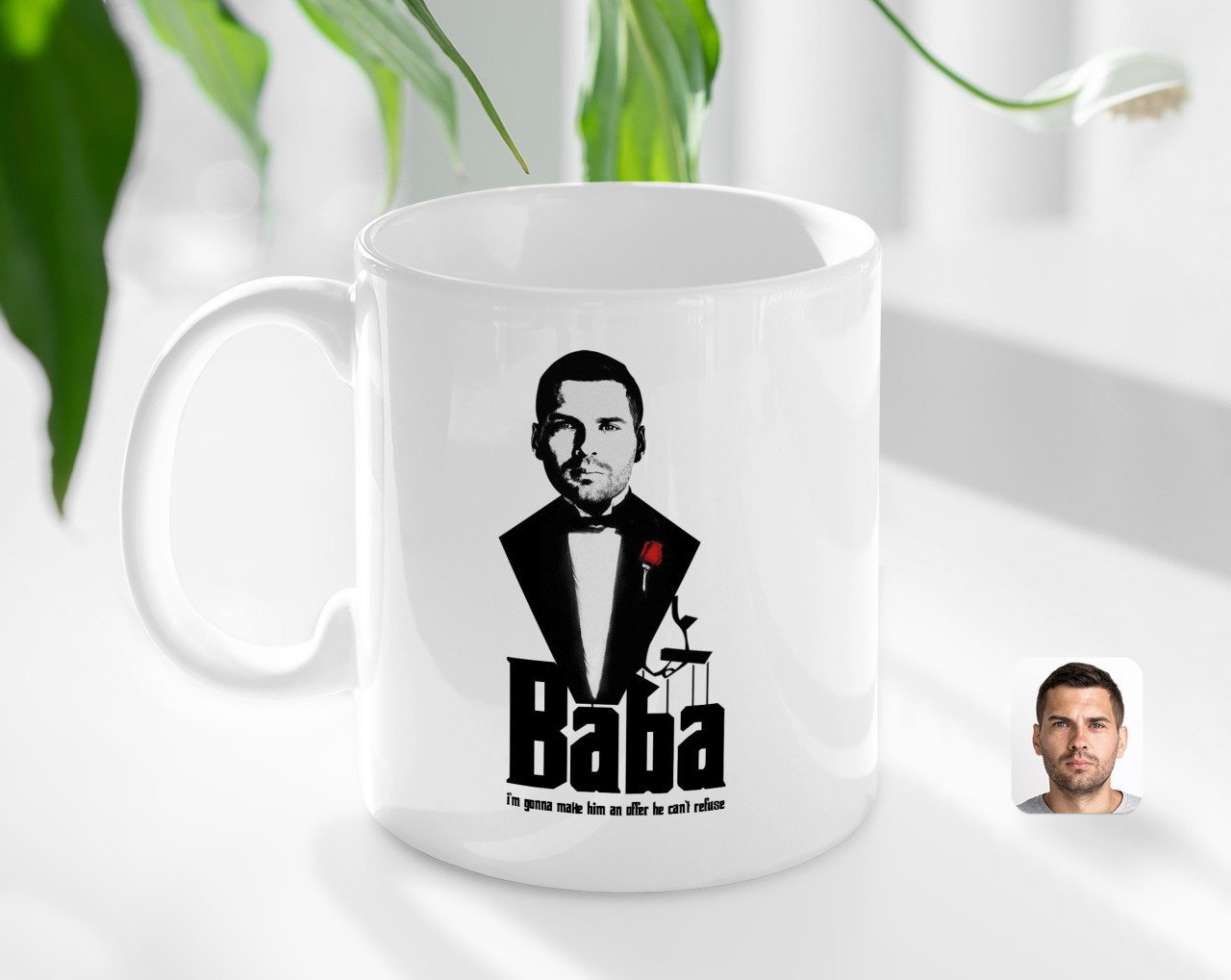 Kişiye Özel Babalar Günü Hediyesi Godfather Baba Tasarımlı Kupa Bardak-3