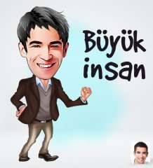 Kişiye Özel Erkek Büyük İnsan Tasarımlı Dijital Karikatür-1