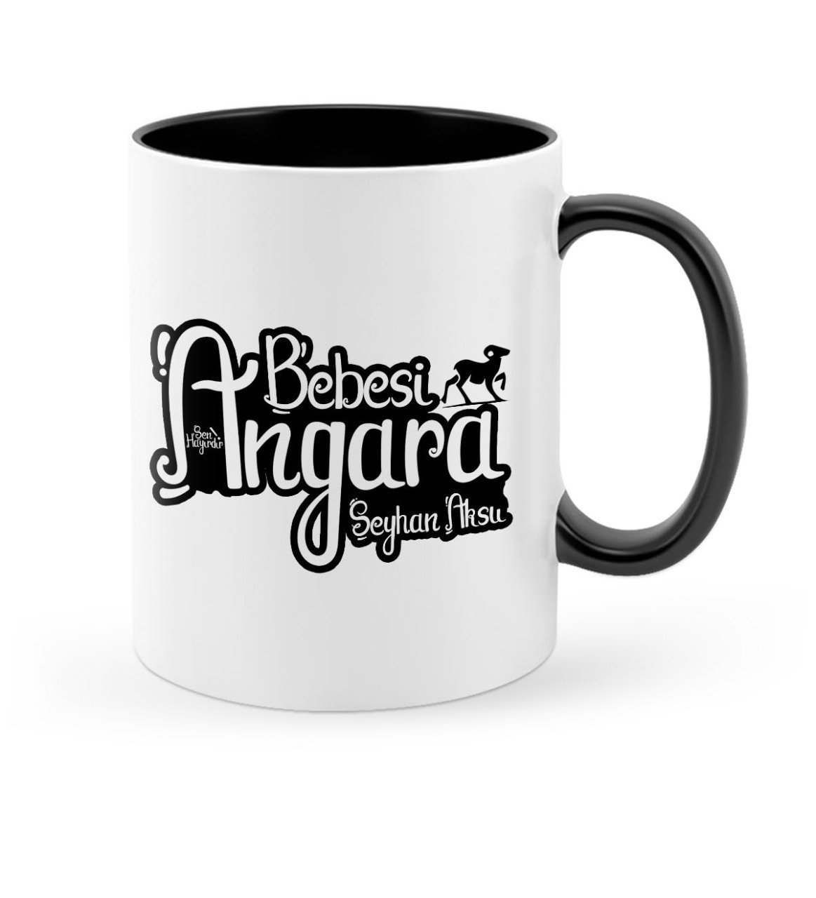 Kişiye Özel Angara Bebesi Siyah Kupa Bardak - 2