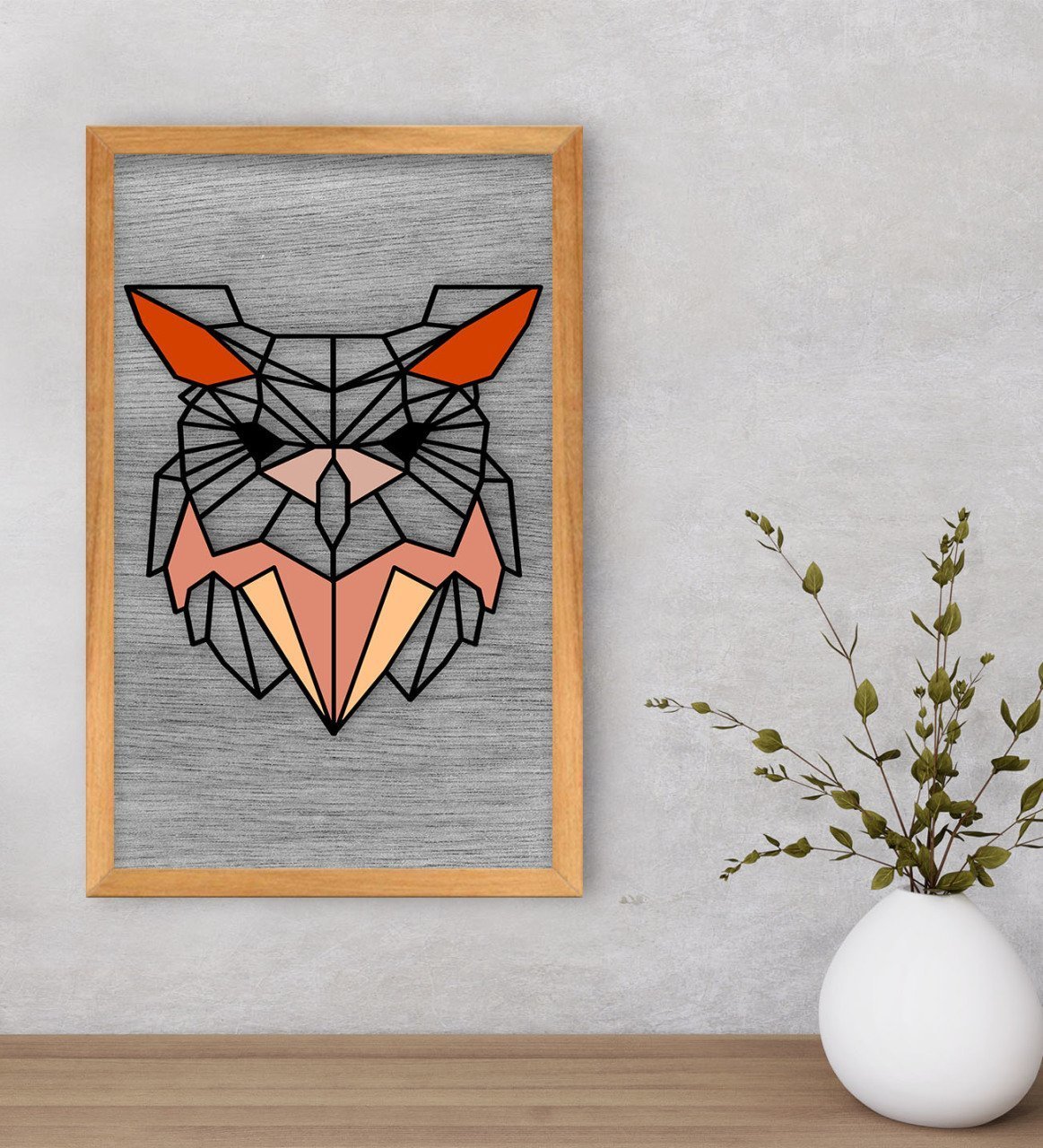 BK Home Baykuş Dekoratif Retro Ahşap Tablo-1