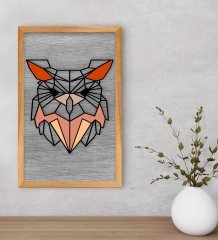 BK Home Baykuş Dekoratif Retro Ahşap Tablo-1