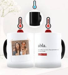 Kişiye Özel Fotoğraflı Abla Anlamı Sihirli Kupa Bardak - 2