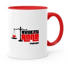 Kişiye Özel Avukat Anne Kırmızı Kupa Bardak - 1