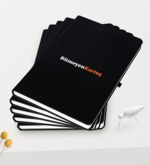 Firmalara Özel 10 Adet Logolu Siyah Defter