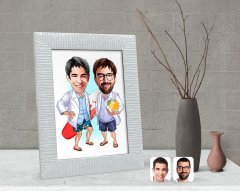 Kişiye Özel Kankalar Karikatürlü Dekoratif Çerçeve-2