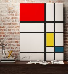 Kişiye Özel Mondrian Kanvas Tablo (50 x 70 cm.) 7