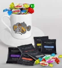 Kişiye Özel Patron Türk Kahvesi Fincanı Selamlique Karışık Türk Kahvesi ve Haribo Şeker Hediye Seti-12