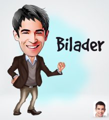 Kişiye Özel Erkek Bilader Tasarımlı Dijital Karikatür-1