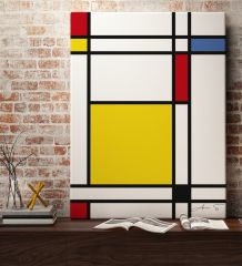 Kişiye Özel Mondrian Kanvas Tablo (50 x 70 cm.) 6