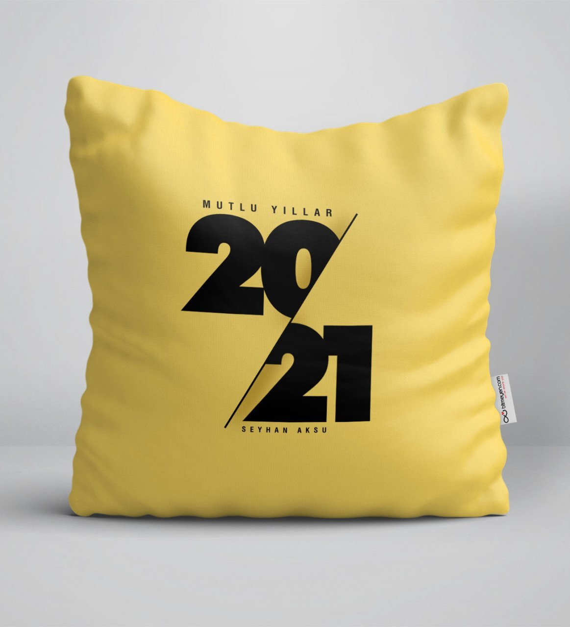 BK Gift Kişiye Özel 2023 Mutlu Yıllar Beyaz Yastık-9