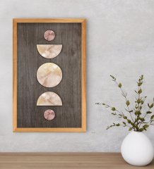 BK Home Ay ve Güneş Dekoratif Retro Ahşap Tablo-2