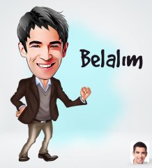 Kişiye Özel Erkek Belalım Tasarımlı Dijital Karikatür-1