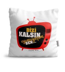 Kişiye Özel Dizi Kalsın Tasarımlı Beyaz Saten Yastık - 2