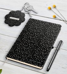 Kişiye Özel İsimli Siyah Defter Kalem Ve Anahtarlık Hediye Seti-28