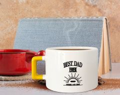 BK Gift Kişiye Özel İsimli Sarı Kulplu Çay & Kahve Fincanı-11, Arkadaşa Hediye, Sevgiliye Hediye