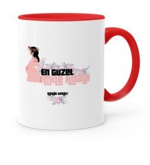 Kişiye Özel En Güzel Anne Adayı Kırmızı Kupa Bardak - 2