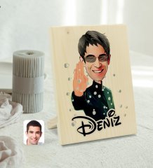 Kişiye Özel İsimli Matrix Neo Karikatürlü Dekoratif Ahşap Çerçeve Model 1