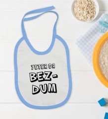 BK Kids Bezdum Tasarımlı Mavi Bebek Mama Önlüğü-3