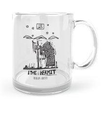 Kişiye Özel Tarot The Hermit (Gizemli Adam) Cam Kupa Bardak